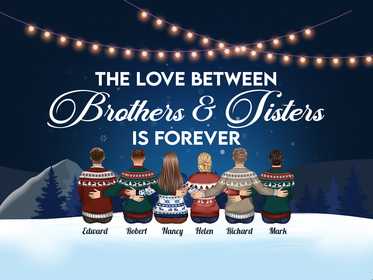 Personalized Brother and Sister Christmas Ornament