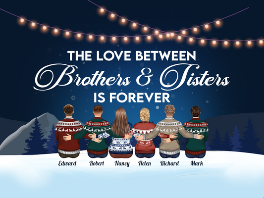 Personalized Brother and Sister Christmas Ornament