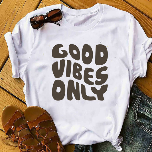 Good Vibes only white tshirt