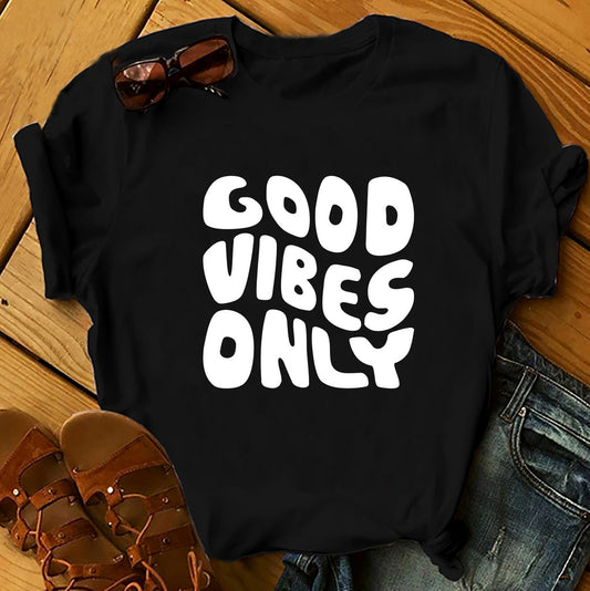 Good vibe only black tshirt